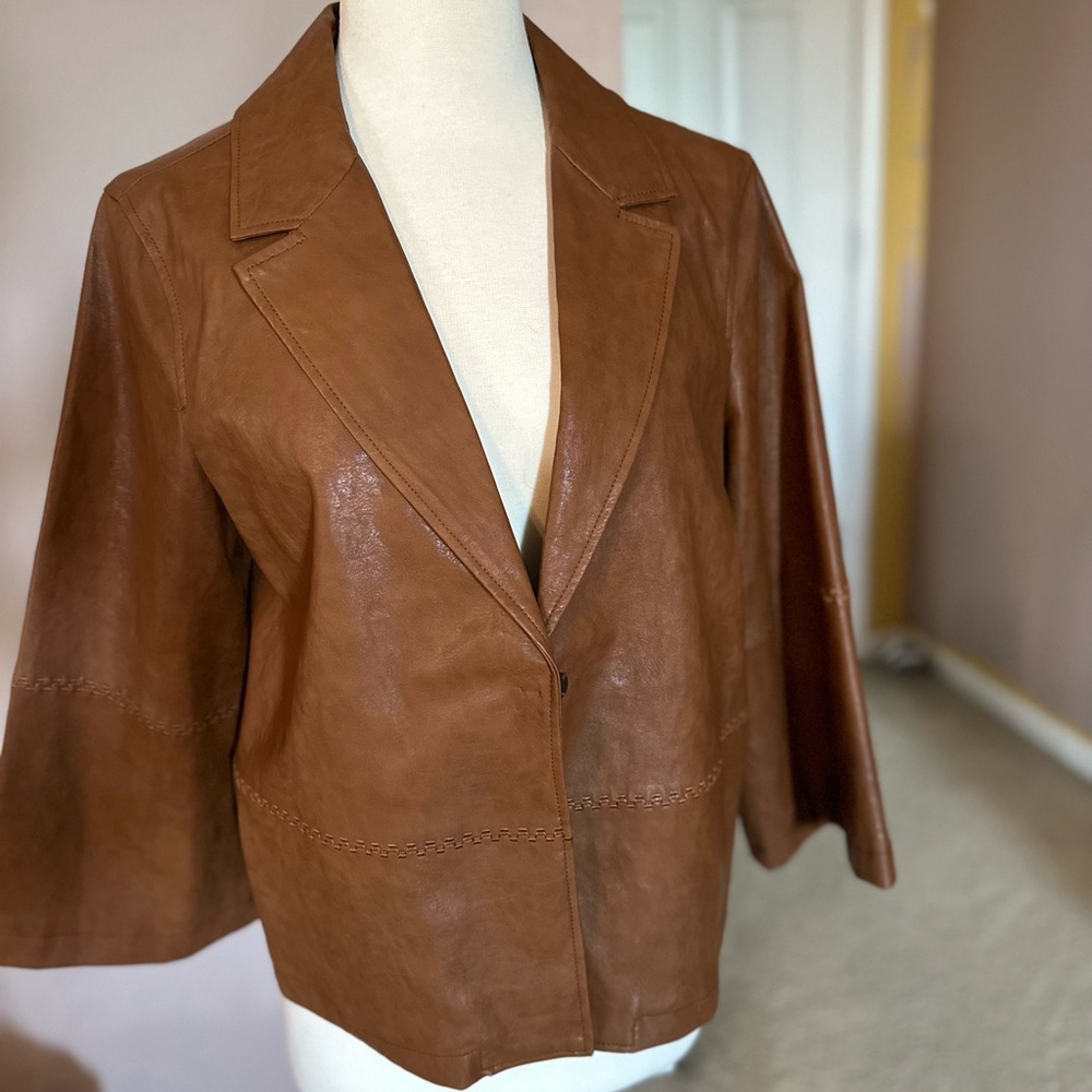 NWT Anthropologie Faux Leather Jacket